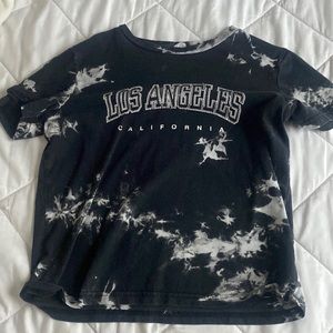 Letter Graphic Tie Dye Shirt